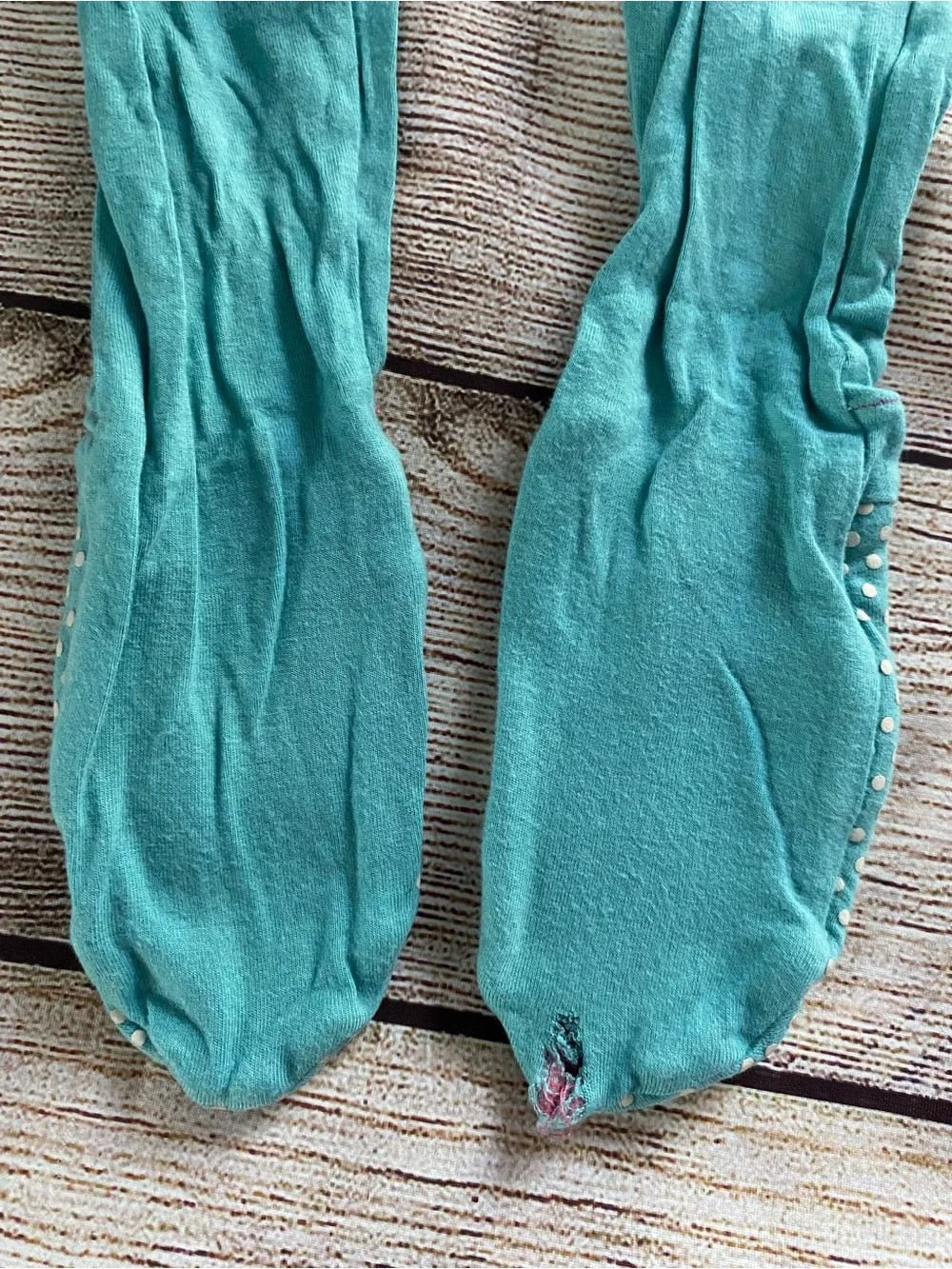 Kickee Pants Turquoise Footed One-Piece with Pink Trim
